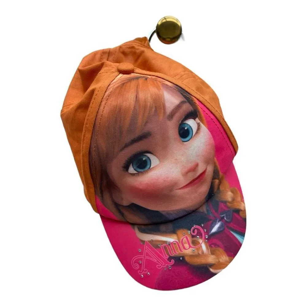 Disney Kids Girls Frozen Anna Adjustable Baseball Cap with Ponytail